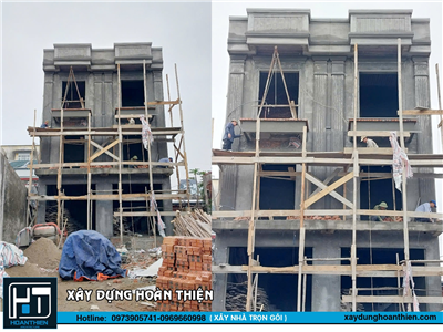 xây nhà trọn gói 3 tầng tân cổ điển tại hải phòng